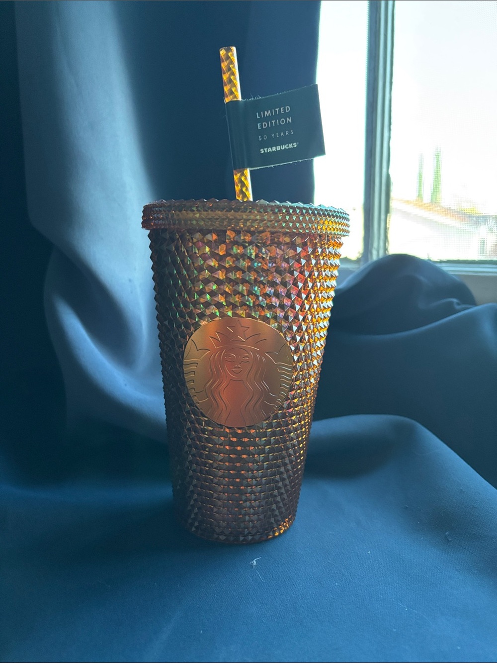 NWT Starbucks 16 ounce iridescent orange grande tumbler limited edition